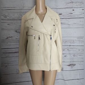 Elizabeth and James Beige Motto Jacket Large EUC